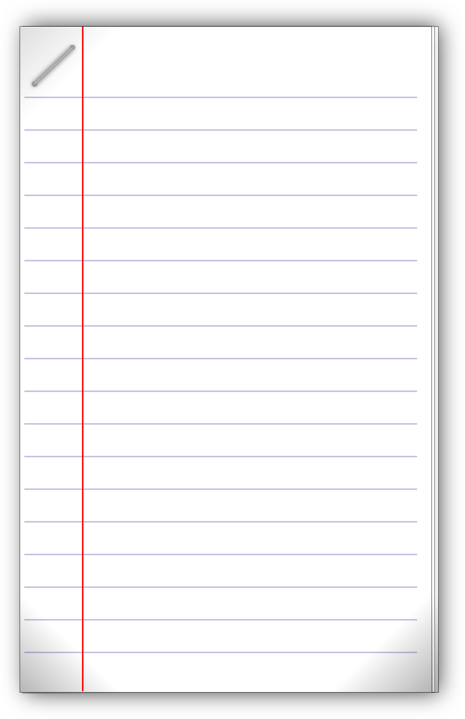 1551x2400 Paper Clipart Line