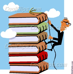 298x300 Man Climbing Stack Of Books Vector Clip Art
