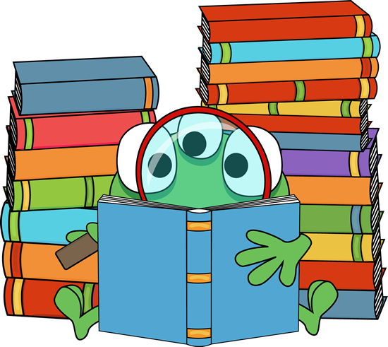 550x491 Green Monster Reading A Book Clip Art