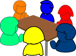 299x222 Colorful Meeting Clip Art
