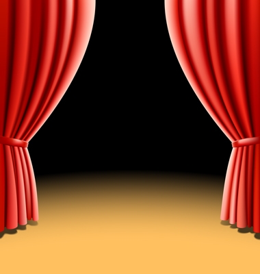 380x400 Clipart Theatre Curtains