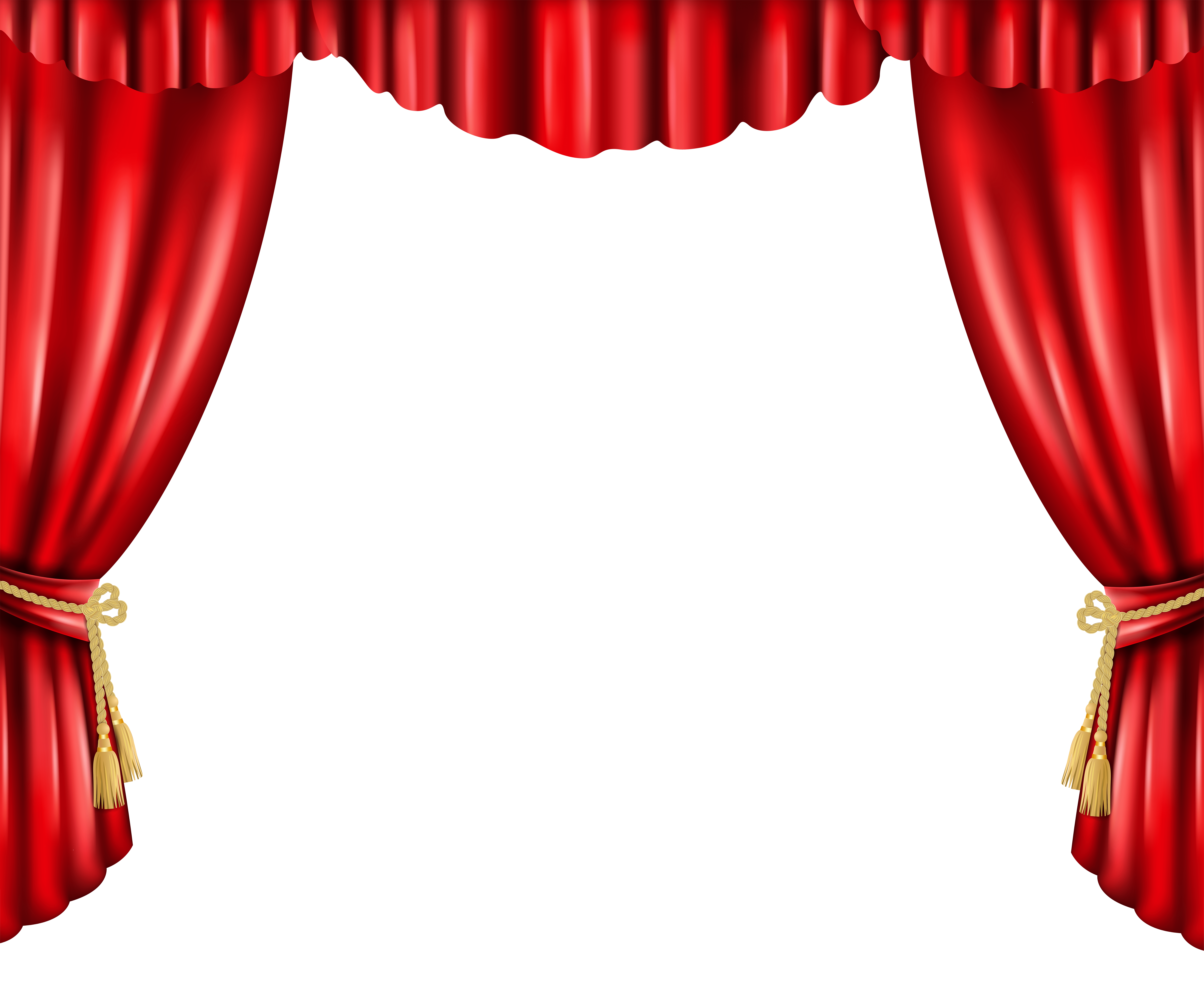 8000x6562 Red Theater Curtain Clipart