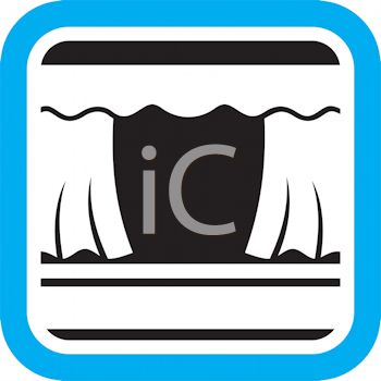 350x350 Theater Stage Curtain Icon