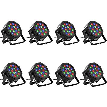 355x355 Eyourlife 8pcs 18 X 3w Led Dj Par Lights 54w Rgb Par64