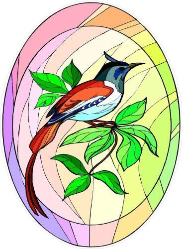 366x500 Picture Matting Border With Sea Life Etched Vinyl Stained Glass