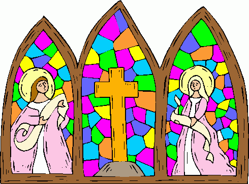 490x363 Stained Glass Border Clipart