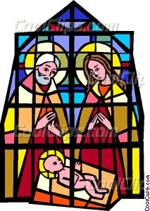 213x300 Stained Glass Jesus Vector Clip Art