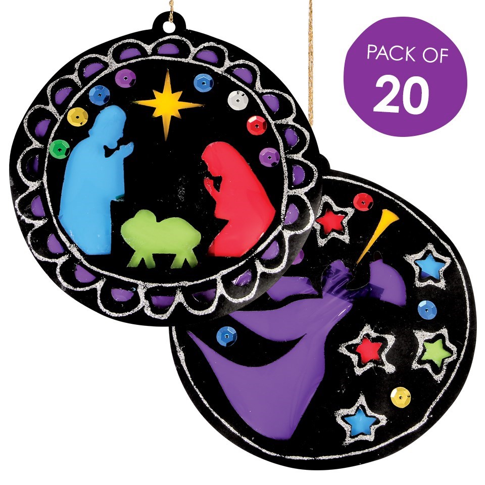 960x960 Nativity Stained Glass Frames Cleverpack