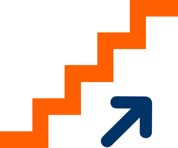 600x498 Orange Stairs Clip Art