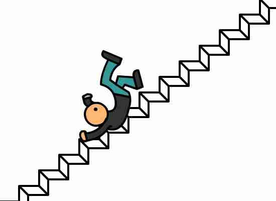 550x400 Fall Down Stairs Clip Art