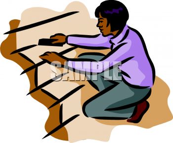 350x289 An African American Woman Cleaning Stairs