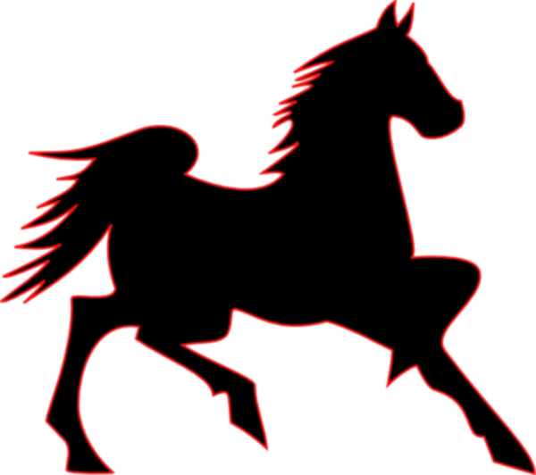 600x532 Fire Horse Stallion Clipart