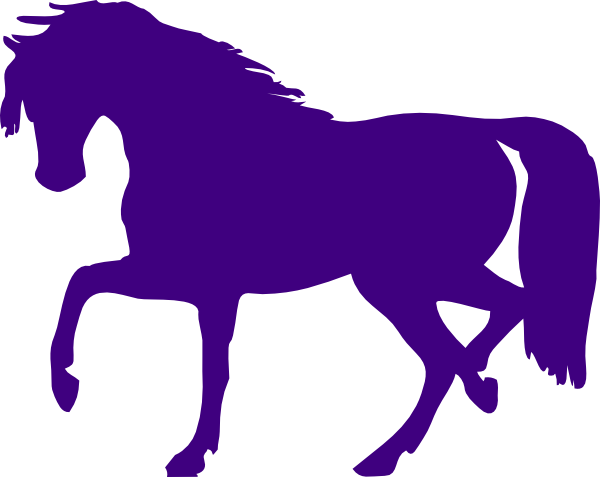 600x477 Purple Horse Clip Art