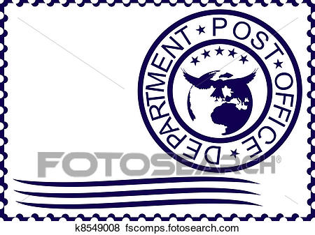 450x337 Clip Art Of Postage Stamp K8549008