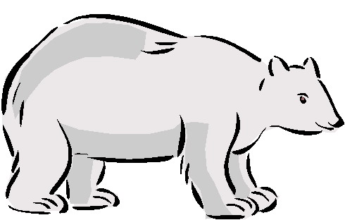 490x312 Polar Bear Clip Art Black And White Free Clipart 4
