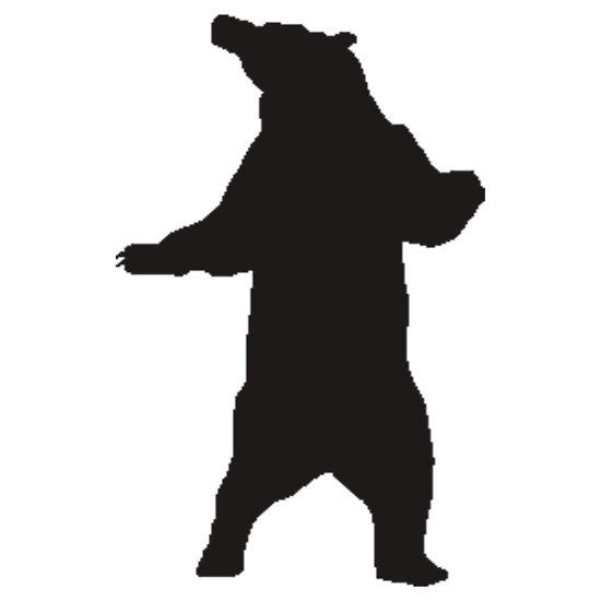 550x550 Standing Bear Silhouette Clipart