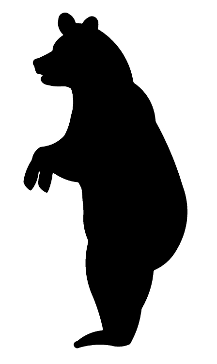 448x750 Standing Bear Silhouette Clipart