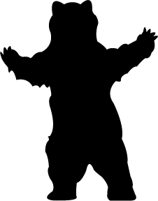 226x288 Grizzly Bear Silhouette Clipart