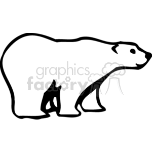 300x300 Royalty Free Polar Bear Standing On All Fours 130099 Vector Clip