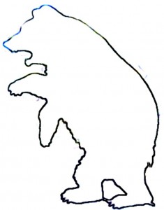 235x300 Standing Bear Outline Clipart Panda
