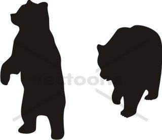 320x276 Standing Bear Silhouette Clipart Panda