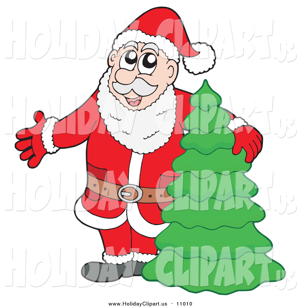 1024x1044 Holiday Cliprt Of Santa Claus Presentingnd Standing By