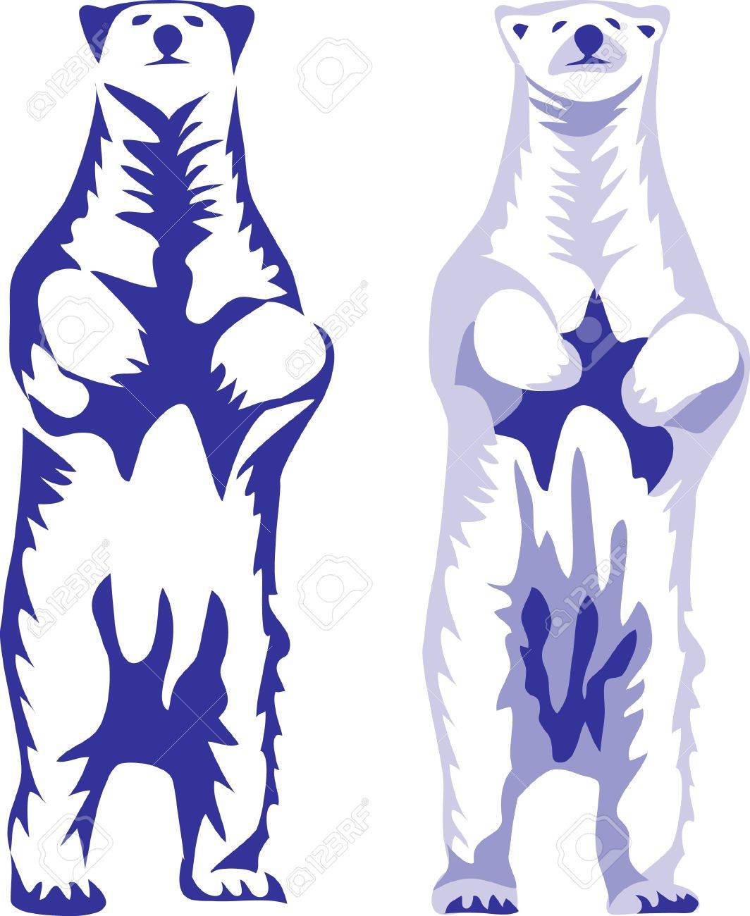 1064x1300 Standing Polar Bear Logo Royalty Free Cliparts, Vectors, And Stock