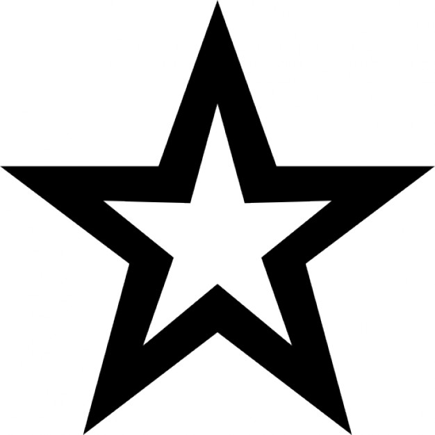 626x626 Star In Black And White Icons Free Download
