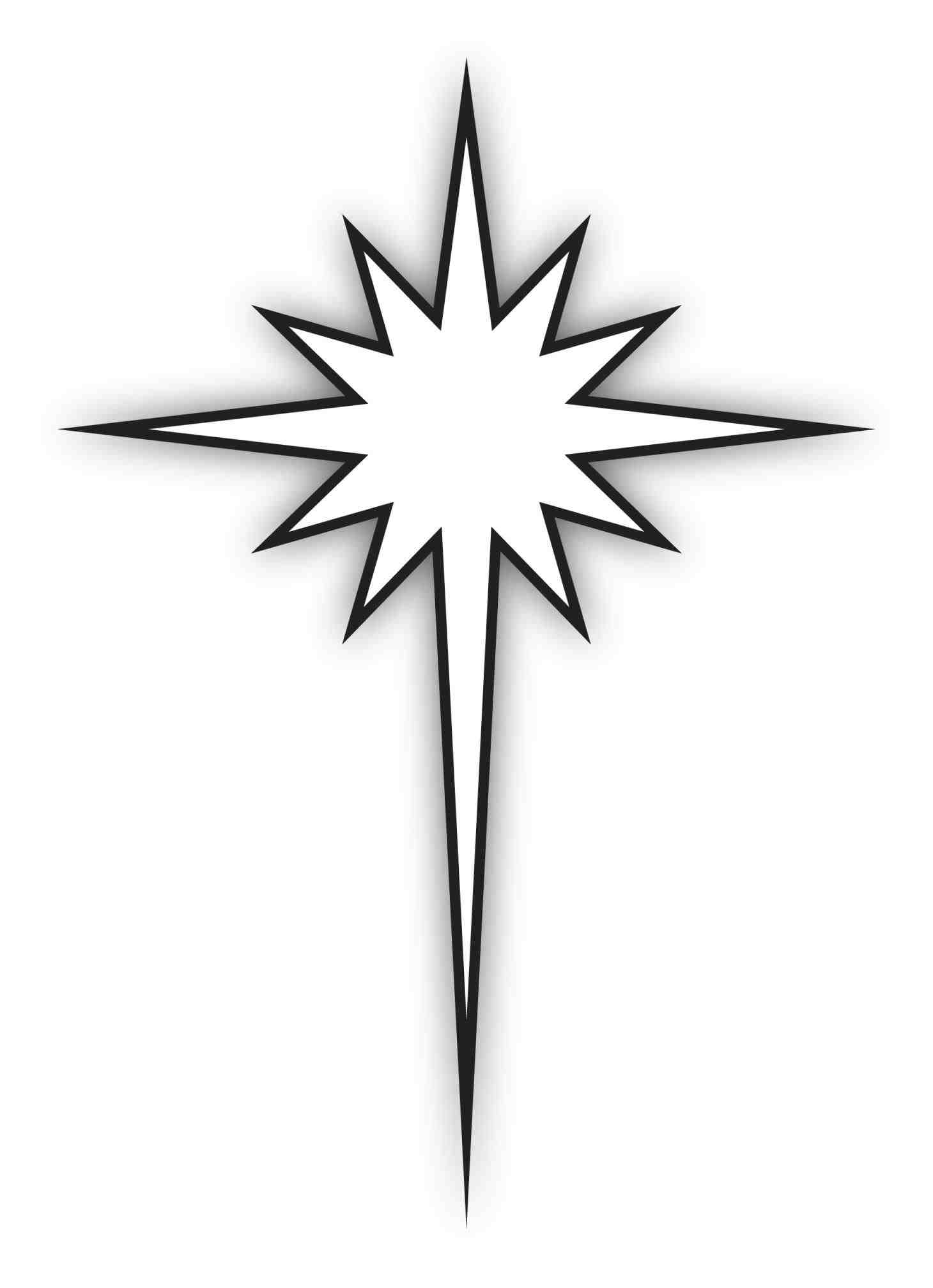 1460x2015 Christmas Star Black And White Clipart Pa Free Clip Art Free