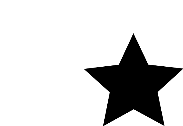 600x416 Star Black Clip Art