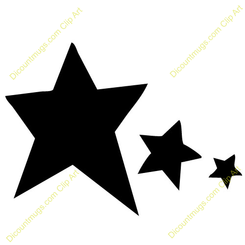 500x500 Stars Clipart Solid Black