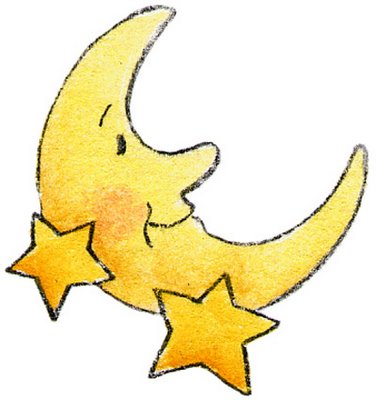 376x400 Moon And Stars Border Clipart