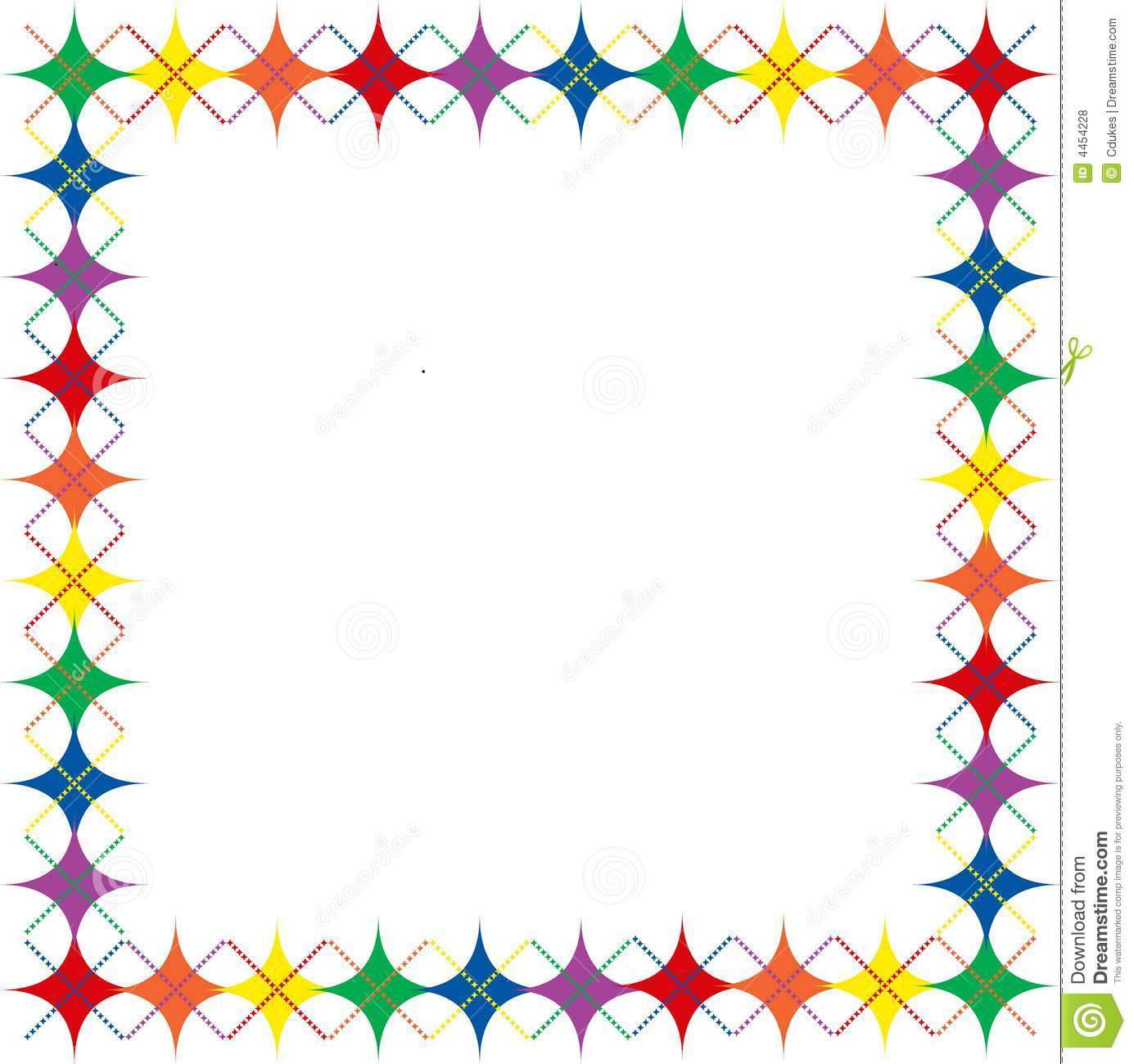 1385x1300 Colorful Star Borders Clipart