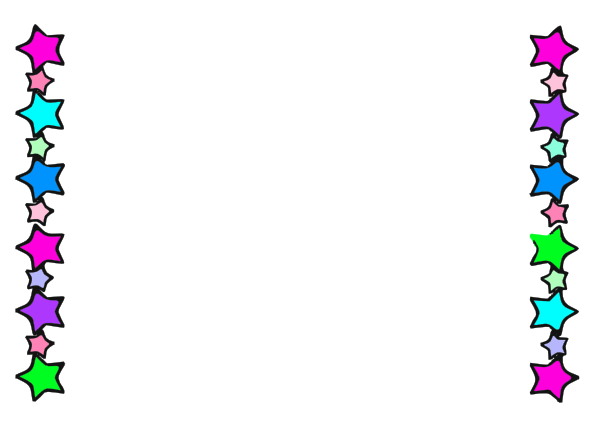 600x424 Star Frame Colour Clip Art