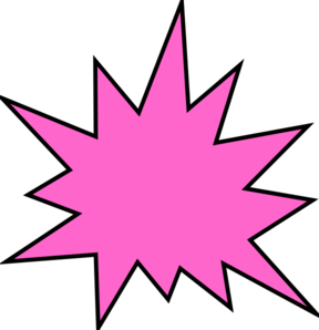 288x298 Pink Star Burst Clip Art