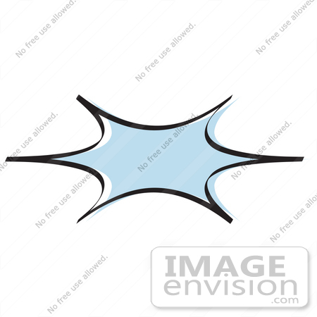 450x450 Royalty Free Cartoon Clip Art Of A Blue Starburst With A Black