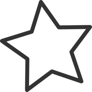 300x300 White Star Clip Art