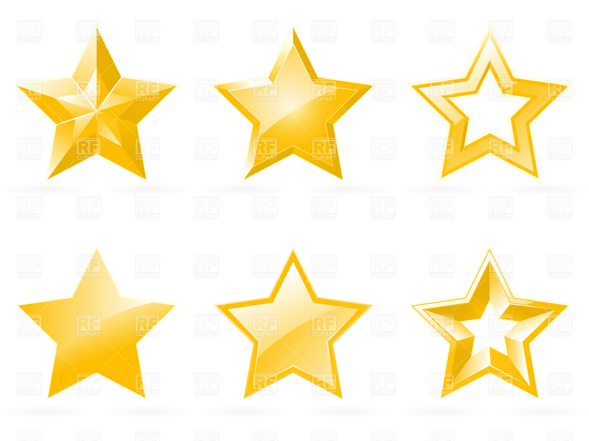 1200x900 Set Of Shiny Star Icons Royalty Free Vector Clip Art Image