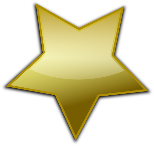 600x568 Gold Star Clipart
