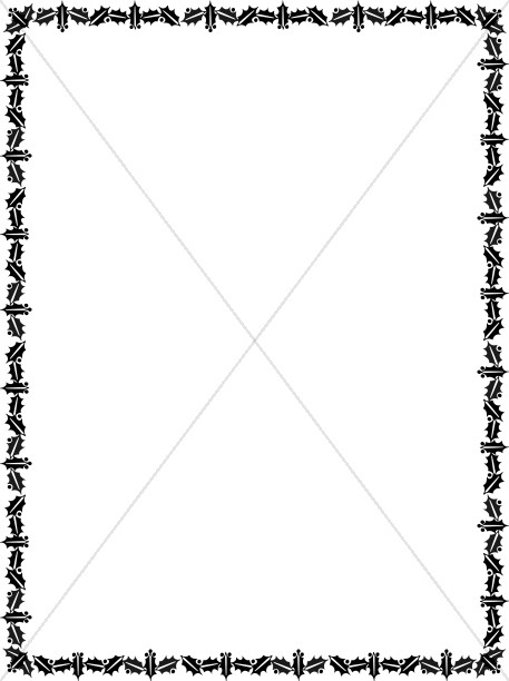 457x612 Nativity Star Border In Black And White Christian Christmas Borders