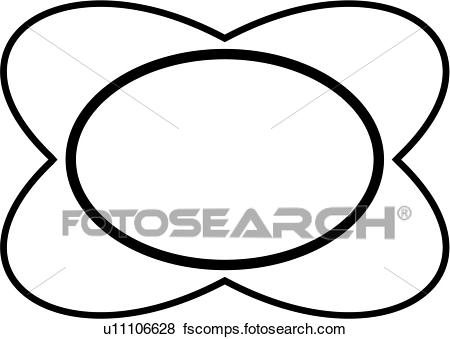 450x339 Clip Art Of , Blank, Border, Contemporary, Fancy, Frame, Oval