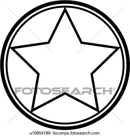 449x470 Clip Art Of , Tile, Circle, Star, U10854189