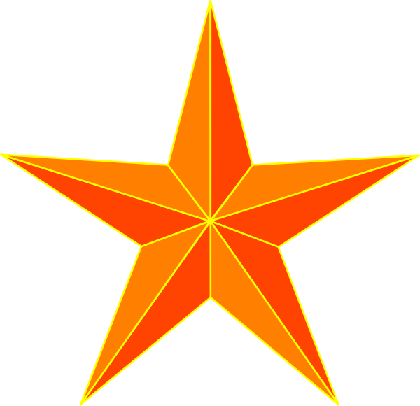 600x580 Orange Star Clip Art