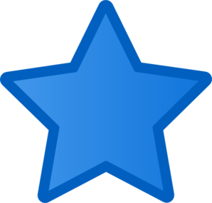 298x285 Blue Star Clipart