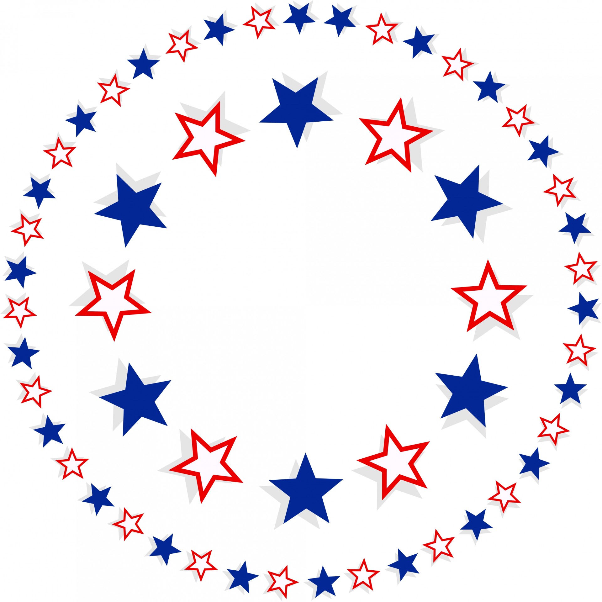 1920x1920 Patriotic Star Border Free Stock Photo