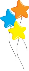124x300 Birthday Star Clipart