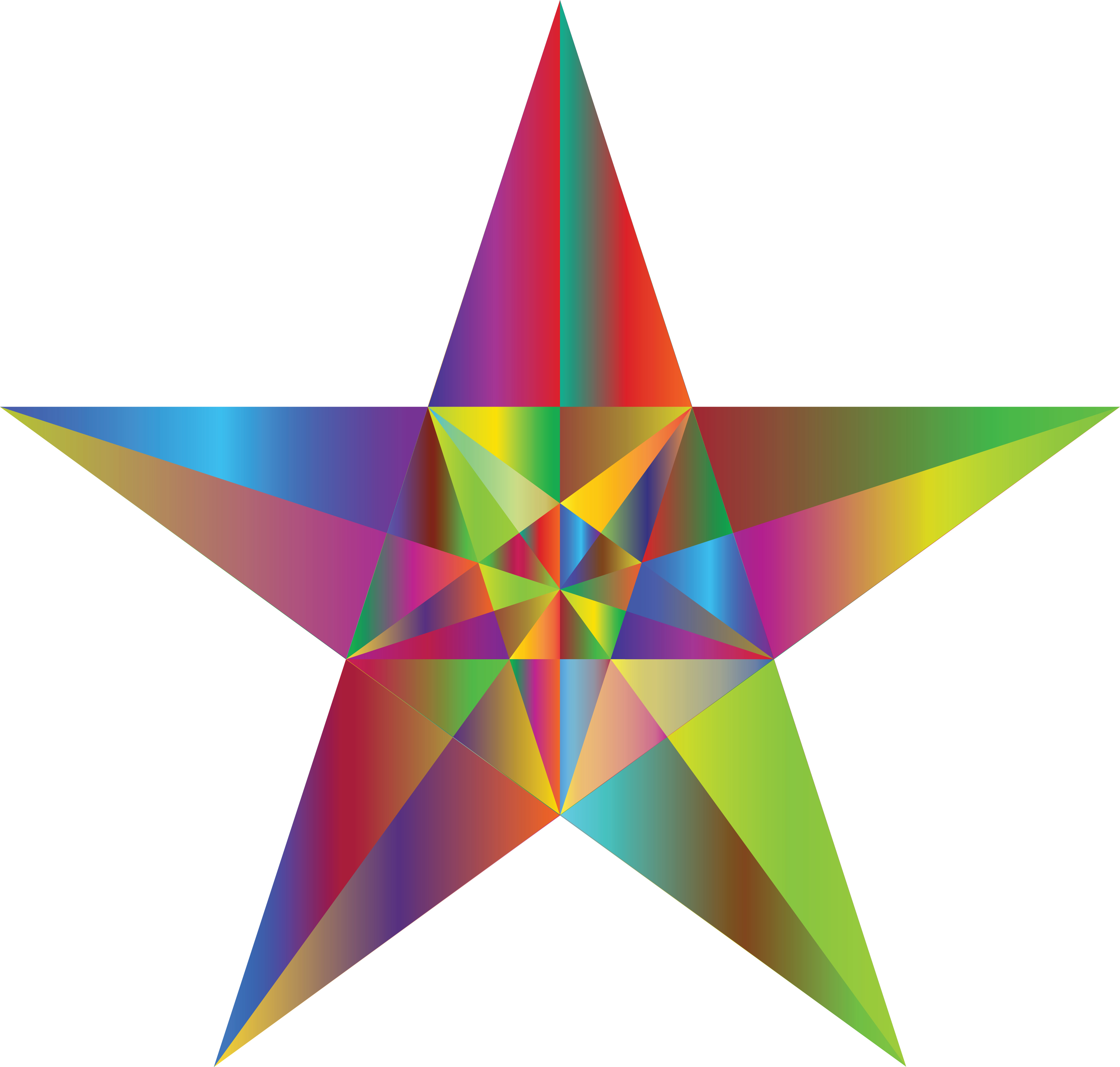 4000x3812 Clipart Of A Geometric Star Colorful