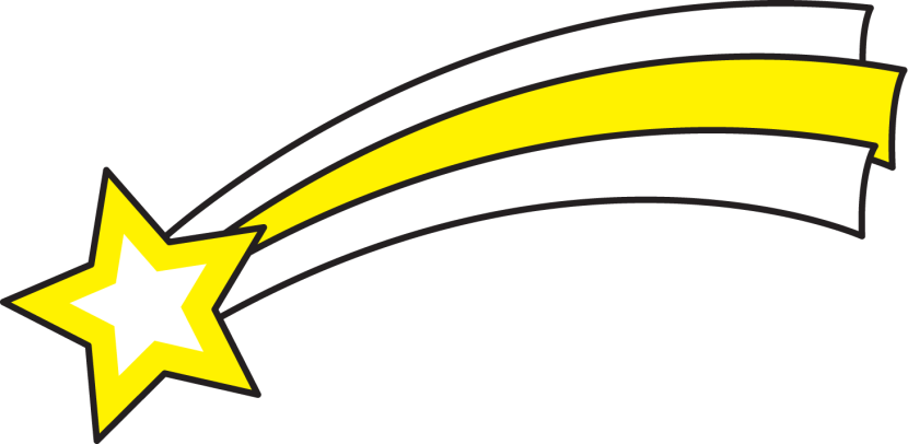 830x406 Shooting Star Clipart Outer Space