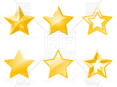 400x300 Set Of Shiny Star Icons Royalty Free Vector Clip Art Image