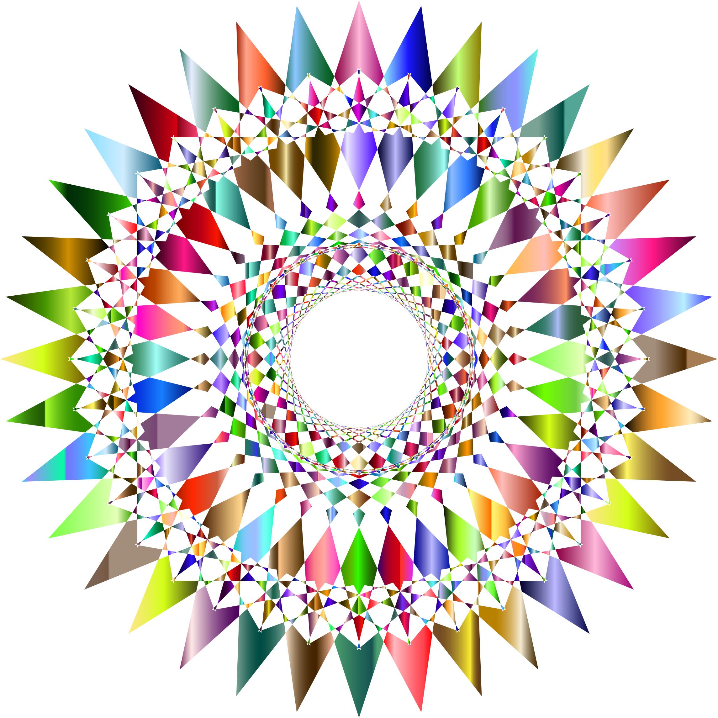 2290x2290 Prismatic Decorative Checkered Star Icons Png